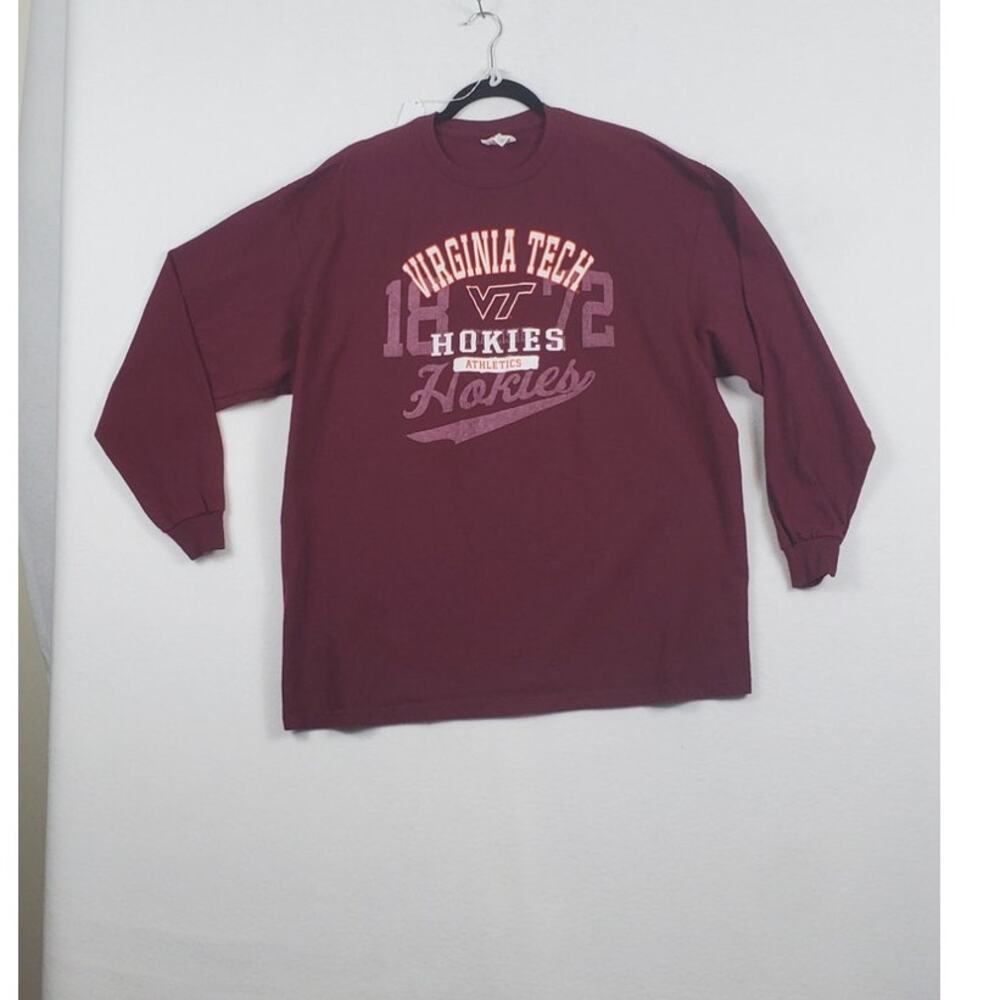 Virginia Tech Hokies Long Sleeve Delta Tech Pro Weight T-Shirt Men XXL PRE-OWNED